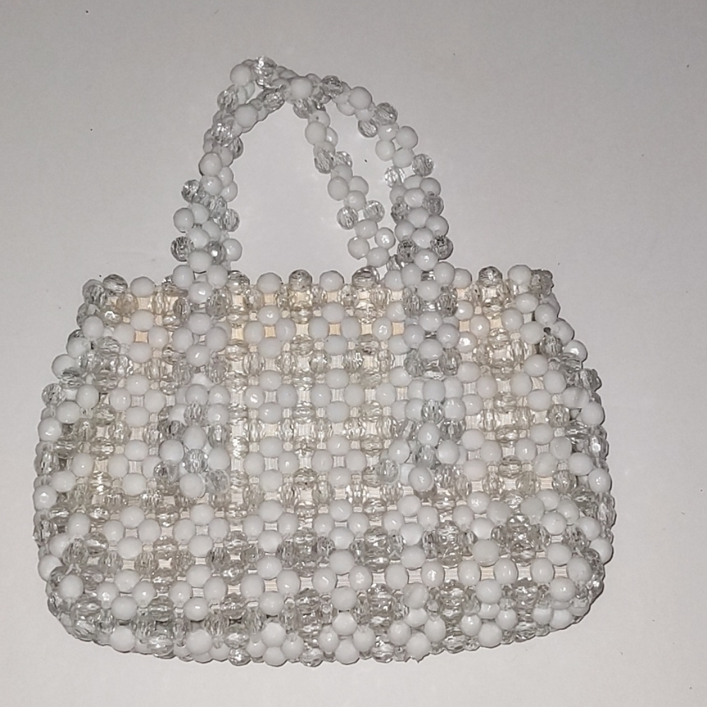 White Beaded Purse Final Price